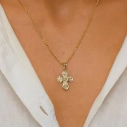 15 x 25 mm dagmarkruis in 14 karaat goud - Amoré