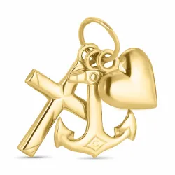 geloof-hoop-liefde hanger in 14 karaat goud - Amoré