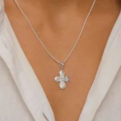 16 x 27 mm dagmarkruis in zilver - Amoré