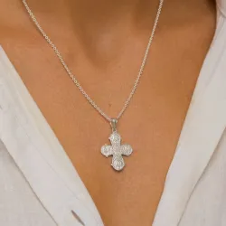 18 x 30 mm dagmarkruis in zilver - Amoré