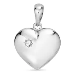 15,5 x 15,5 mm hart hanger in zilver - Amoré