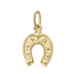 elegant hoefijzer hanger in 8 karaat goud - Gold Collection