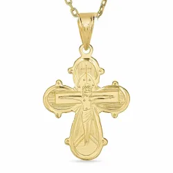 dagmarkruis ketting in verguld sterlingzilver met hanger in 8 karaat goud - Amoré