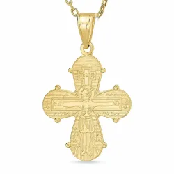 dagmarkruis ketting in verguld sterlingzilver met hanger in 8 karaat goud - Amoré