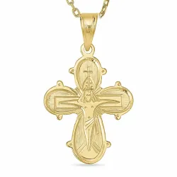 dagmarkruis ketting in verguld sterlingzilver met hanger in 14 karaat goud - Amoré