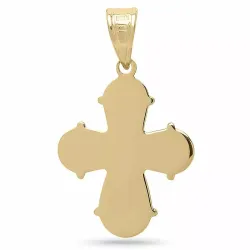 dagmarkruis ketting in verguld sterlingzilver met hanger in 8 karaat goud - Amoré