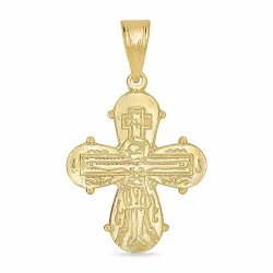 dagmarkruis ketting in verguld sterlingzilver met hanger in 8 karaat goud - Amoré