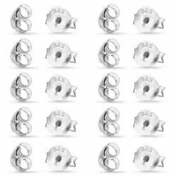 10 paar butterflies in zilver