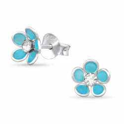 bloem oorbellen in zilver - Little Ones