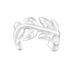 Blad ear cuff in zilver