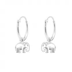 olifant creooloorbellen in zilver