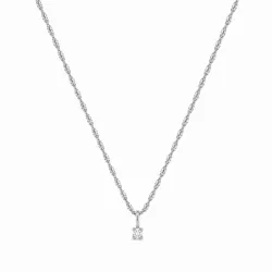 lab grown diamant hanger met ketting in 925 caraat zilver  0,035 ct