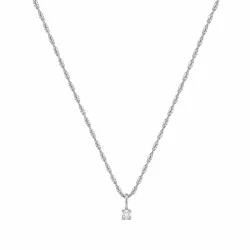 lab grown diamant hanger met ketting in 925 caraat zilver  0,035 ct