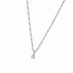 lab grown diamant hanger met ketting in 925 caraat zilver  0,035 ct