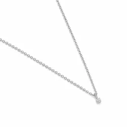 lab grown diamant hanger met ketting in 925 caraat zilver 0,062 ct
