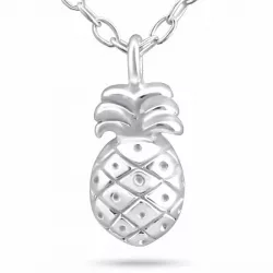 Klein ananas ketting in zilver