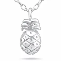 Klein ananas ketting in zilver