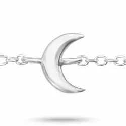 klein maan kinder armband in zilver met hanger in zilver