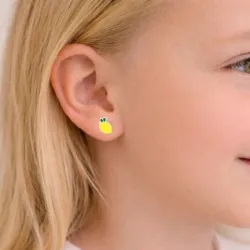 citroen geel oorsteker in zilver - Little Ones