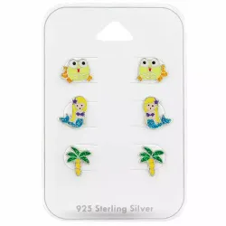 oorbellen voor kinderen in zilver - Little Ones