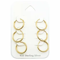 12 mm creool in verguld zilver