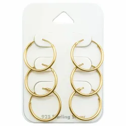 16 mm creool in verguld zilver