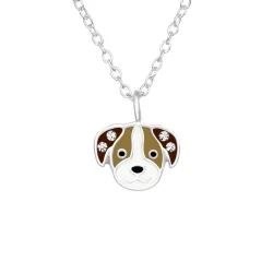 honden ketting in zilver met hanger in zilver - Little Ones