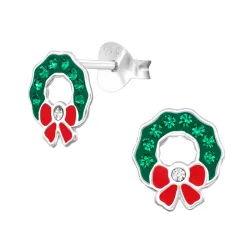cadeau kristal oorsteker in zilver - Little Ones