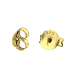 1 paar butterflies in verguld sterlingzilver