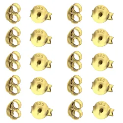 10 paar butterflies in verguld sterlingzilver