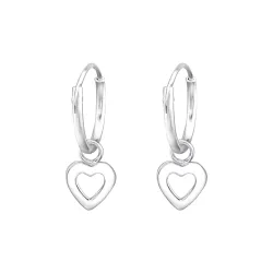 12 mm hart creool in zilver