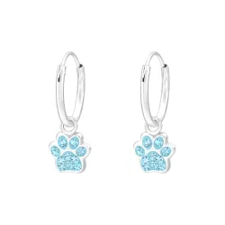 12 mm poot kristal creool in zilver - Little Ones