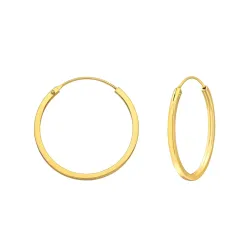 25 mm creool in verguld zilver