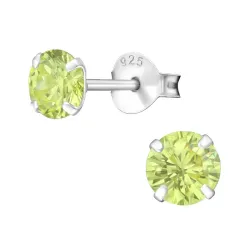 5 mm rond oorsteker in zilver - Little Ones