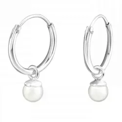 12 mm parel creool in zilver - Little Ones