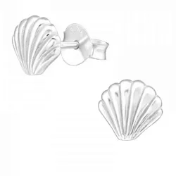 schelp kinder oorbellen in zilver - Little Ones