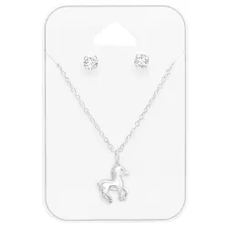 Set in zilver met ketting