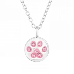 poot kristal ketting met hanger in zilver - Little Ones