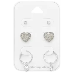 hart oorbellen in zilver - Little Ones