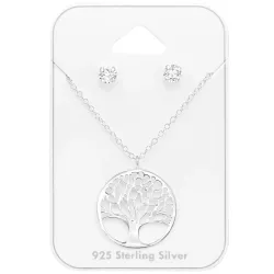 Set in zilver met ketting