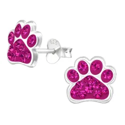 poot kinder oorbellen in zilver - Little Ones