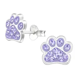 poot kinder oorbellen in zilver - Little Ones