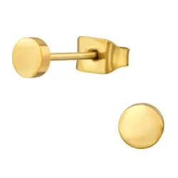 4 mm oorsteker in verguld titanium