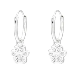 poot kristal creool in zilver - Little Ones