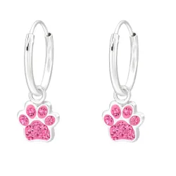 poot kristal creool in zilver - Little Ones