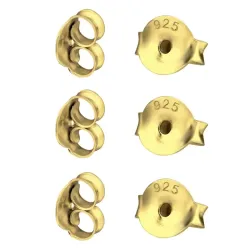 3 paar butterflies in verguld zilver