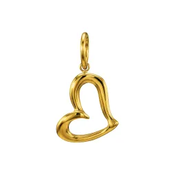 hart hanger in verguld staal