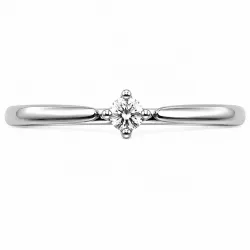 lab grown diamant solitaire ring in gerodineerd zilver