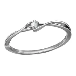 lab grown diamant ring in gerodineerd zilver