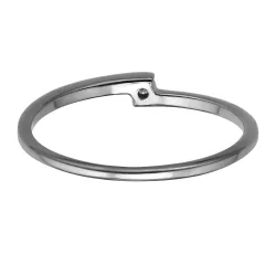 lab grown diamant solitaire ring in gerodineerd zilver